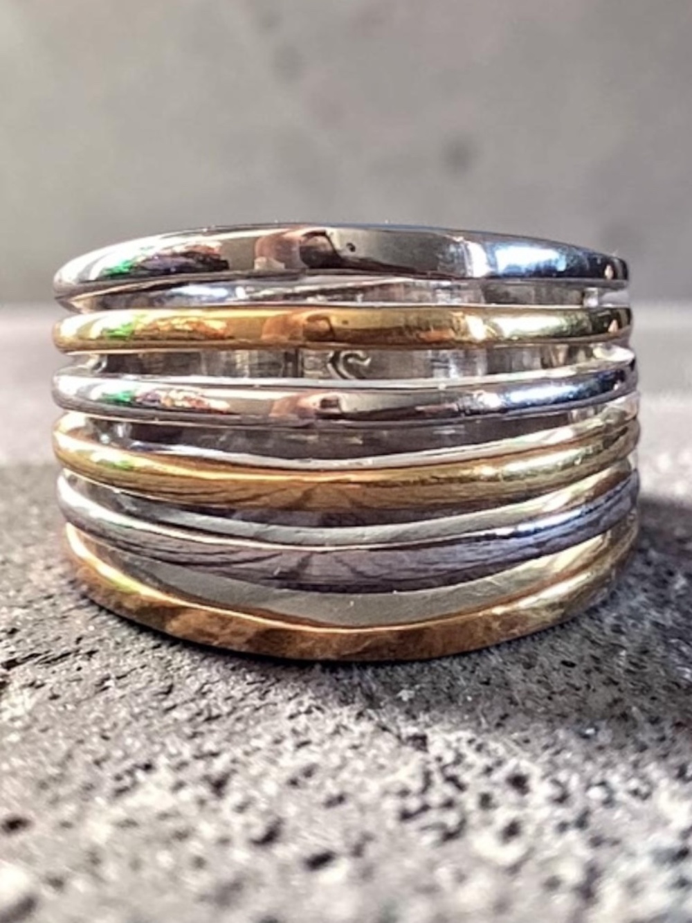 Unisex Ring in Brass and Aluminum